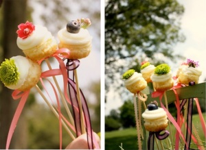 Cupcakes are a fun, whimsical choice for wedding desserts.